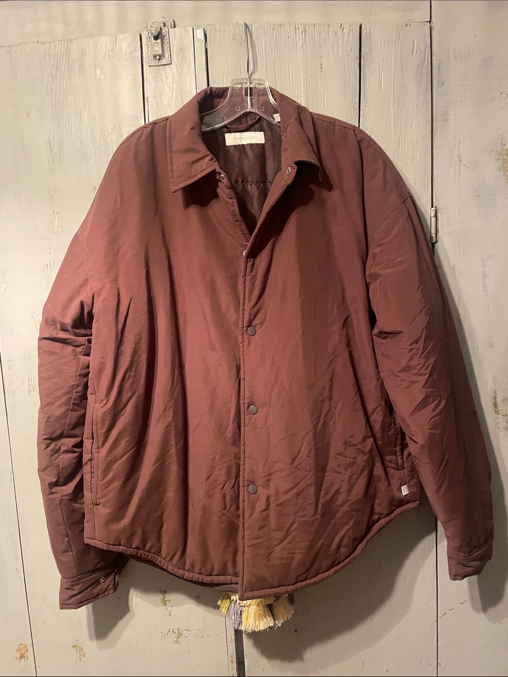 Men's Insulated Puffer Jacket in Rust Brown